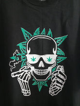 Light It Up Skull with Marijuana Leaf