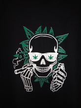 Light It Up Skull with Marijuana Leaf