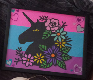 Unicorn with Flowers Picture